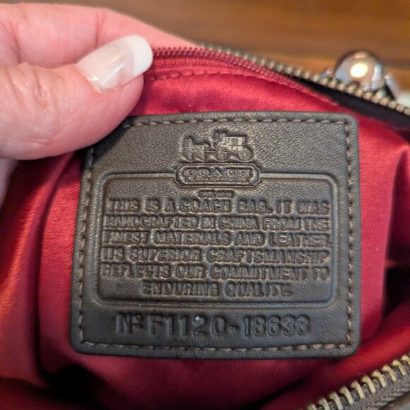 COACH OCELOT LEOPARD SEQUIN SOPHIA HANDBAG/ CROSSBODY BAG BRONZE #18638 - Picture 10 of 12